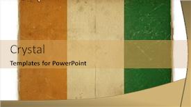  Presentation with flag - Slides with weathered-flag-of-cote-divoire background and a yellow colored foreground
