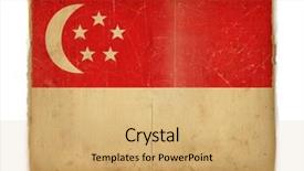  Presentation with partchment paper texture - Presentation theme enhanced with weathered flag of singapore paper background and a coral colored foreground