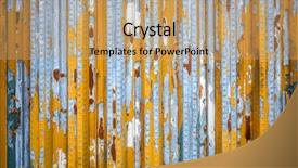 Presentation with yellow color - Slide deck enhanced with weathered metal wall in yellow background and a coral colored foreground