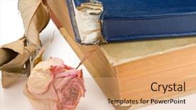  Presentation with hymn - Slide deck consisting of weathered old antique hymn background and a coral colored foreground