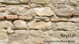  Presentation with sandstone - Amazing PPT theme having weathered old sandstone wall background backdrop and a coral colored foreground