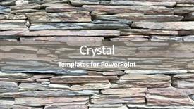  Presentation with old stone age - PPT theme enhanced with weathered old stone wall background background and a gray colored foreground