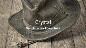  Presentation with hat - Slide set having weathered-outback-oilskin-hat-hanging background and a dark gray colored foreground
