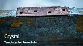  Presentation with element - Colorful slide set enhanced with weathered part of door backdrop and a tawny brown colored foreground