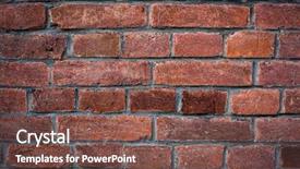  Presentation with red brick wall - PPT theme featuring weathered red brick wall background background and a tawny brown colored foreground