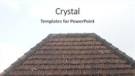  Presentation with clay - Beautiful presentation theme featuring weathered red clay tile roof backdrop and a white colored foreground