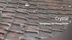  Presentation with tile - Slides featuring weathered red clay tile roof background and a gray colored foreground