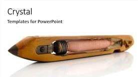  Presentation with weave - Presentation design consisting of suttle colours - weave shuttle with pink thread background and a white colored foreground