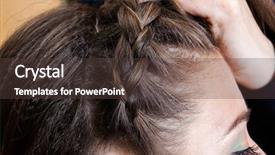  Presentation with weaving - Presentation design featuring weaving braids brunette background and a tawny brown colored foreground