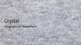  Presentation with fabric - PPT theme enhanced with weaving fabrics - real grey knitted fabric made background and a light gray colored foreground