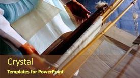  Presentation with weaving - Colorful slide deck enhanced with weaving-scene backdrop and a tawny brown colored foreground
