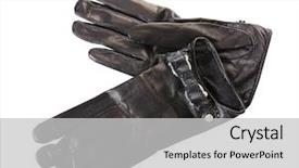  Presentation with weaving - Cool new PPT theme with weaving success - leather gloves backdrop and a  colored foreground