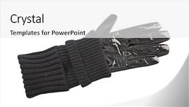  Presentation with weaving - Colorful PPT layouts enhanced with weaving success - leather gloves backdrop and a  colored foreground