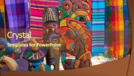  Presentation with mayan - Amazing PPT layouts having native design - chichen itza mayan handcrafts backdrop and a tawny brown colored foreground