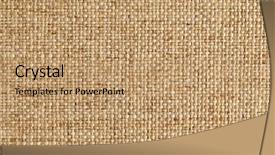  Presentation with weaving - Beautiful PPT theme featuring weaving fabrics - linen texture backdrop and a coral colored foreground