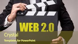  Presentation with world wide web in business - Presentation enhanced with web 2 0 - web 2 0 background and a tawny brown colored foreground