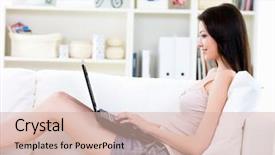  Presentation with medical procedure simulation using blood - Cool new theme with web 20 - beautiful woman sitting backdrop and a lemonade colored foreground