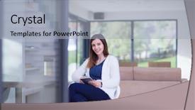  Presentation with beautiful black women smiling - Slide set enhanced with web 20 - beautiful young women using tablet background and a light gray colored foreground