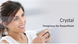  Presentation with quitting soft drink - Audience pleasing PPT layouts consisting of web 20 - young woman relaxing in sofa backdrop and a light gray colored foreground