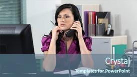  Presentation with probate - Theme consisting of probate - beautiful young woman working background and a ocean colored foreground