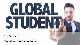  Presentation with global - Presentation consisting of web australia - business man pointing the text background and a white colored foreground