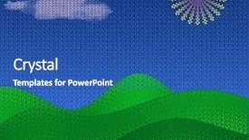  Presentation with coding binary code blue polygonal - Cool new presentation theme with web australia - simple landscape made of binary backdrop and a ocean colored foreground