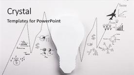  Presentation with light bulb - Presentation theme with web background - paper light bulb with drawing background and a white colored foreground