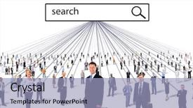  Presentation with search - Audience pleasing PPT theme consisting of web browsers white - people search business concept backdrop and a light blue colored foreground