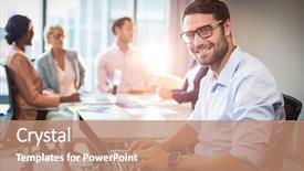  Presentation with young man holdng laptop on lap money - Cool new slides with web camera - portrait of man using laptop backdrop and a coral colored foreground