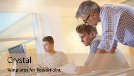  Presentation with web design - Colorful PPT theme enhanced with  backdrop and a  colored foreground