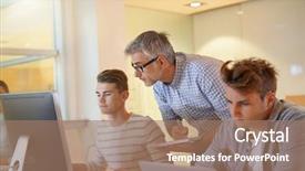  Presentation with web design - Slide deck consisting of  background and a  colored foreground