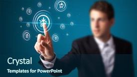  Presentation with shipping - PPT layouts consisting of web design free - businessman pressing promotion and shipping background and a ocean colored foreground