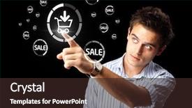  Presentation with shipping - Beautiful PPT layouts featuring web design free - businessman pressing promotion and shipping backdrop and a wine colored foreground