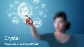  Presentation with shipping container grain - Cool new theme with web design free - businesswoman pressing promotion and shipping backdrop and a ocean colored foreground