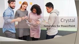  Presentation with development web - Colorful presentation theme enhanced with web-designer-and-developer backdrop and a coral colored foreground