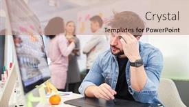  Presentation with developer - Slide deck featuring web-designer-or-web-developer background and a coral colored foreground