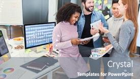  Presentation with web - Audience pleasing PPT layouts consisting of web-designers-and-graphic-designers backdrop and a gray colored foreground