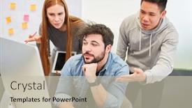  Presentation with web - Audience pleasing PPT layouts consisting of web-designers-and-web-developers backdrop and a mint green colored foreground