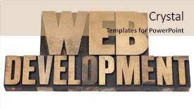  Presentation with development web - PPT theme enhanced with web-development-isolated-text background and a coral colored foreground