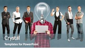  Presentation with cyber - PPT theme featuring web erp - idea cyber space concept lamp background and a  colored foreground