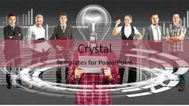  Presentation with problem solution idea concept 3d - Cool new PPT layouts with web erp - idea cyber space concept lamp backdrop and a  colored foreground