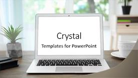  Presentation with laptop blank screen - Amazing theme having modern laptop with blank screen backdrop and a white colored foreground
