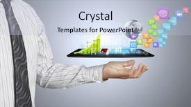  Presentation with touch screen - Slides enhanced with web newspaper - touch screen touch- tablet background and a light blue colored foreground