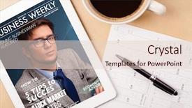  Presentation with web - Amazing presentation having web newspaper - workplace with tablet pc showing backdrop and a lemonade colored foreground