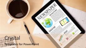  Presentation with workplace violence close up - PPT layouts featuring web newspaper - workplace with tablet pc showing background and a lemonade colored foreground