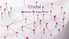  Presentation with social media - Cool new presentation theme with web of pink or red backdrop and a sky blue colored foreground