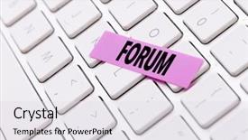  Presentation with forum - Colorful PPT theme enhanced with web page it consulting - forum backdrop and a  colored foreground