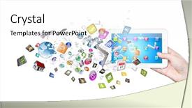  Presentation with smart - Colorful PPT theme enhanced with web portal - close up of human hand backdrop and a white colored foreground