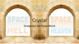  Presentation with choice - Cool new presentation with web portal - two ancient gates choice concept backdrop and a lemonade colored foreground