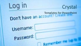  Presentation with web security - PPT layouts consisting of web security - log in and password background and a sky blue colored foreground